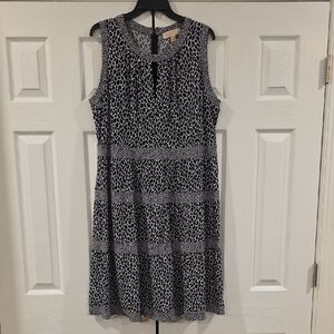 MICHAEL Michael Kors Black and White Midi Dress